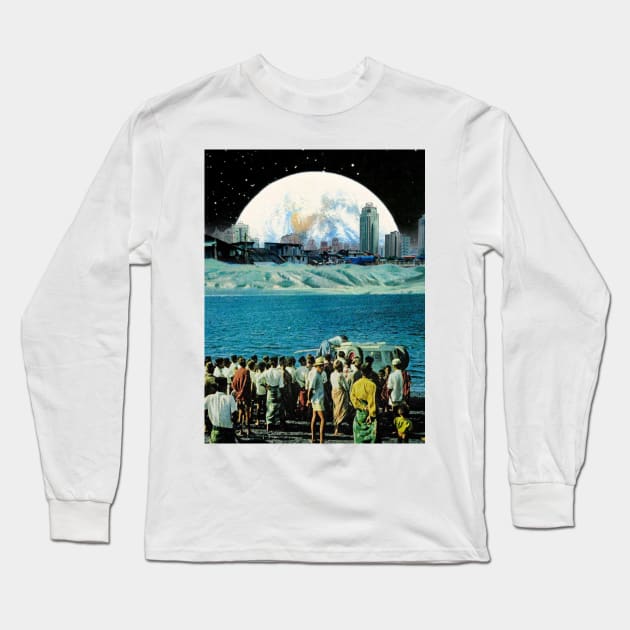 Ocean View Long Sleeve T-Shirt by stellarcollages